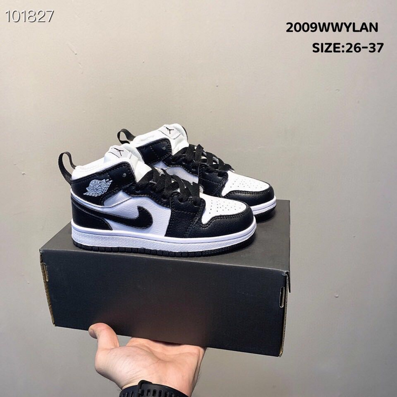 _Real head layer_ Nike Air Jordan Brand 1 AJ1 Jordan first high-end sports children_s shoes basketball shoes 26-37-3094ddbe